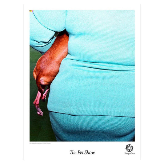 Blue Lady and Whippet Poster