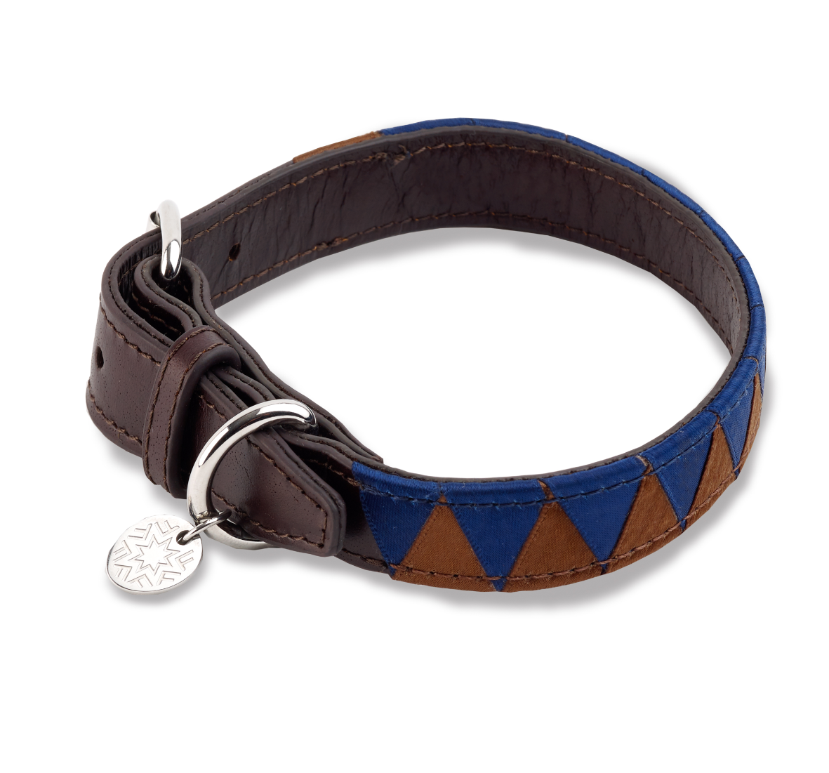 Hundhalsband, Brown Navy | Fotografiska Shop