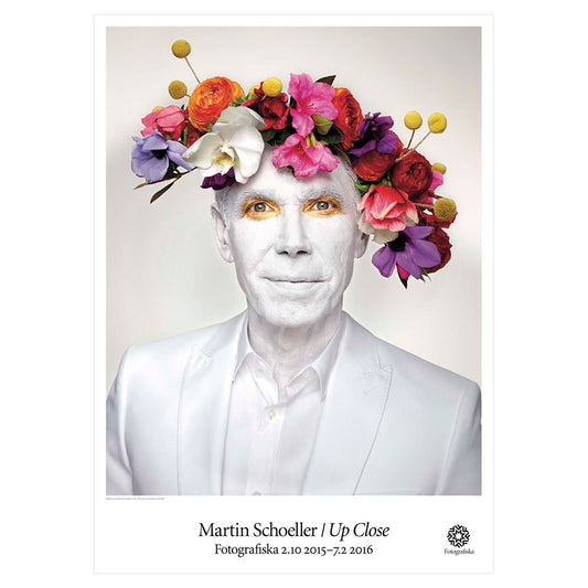 Jeff Koons with Floral Headpiece Poster